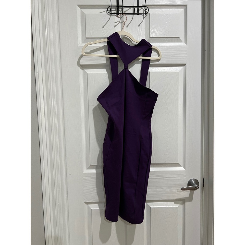 Blank Nation Purple Cocktail Dress Sleeveless Party Bodycon Mini Dress M